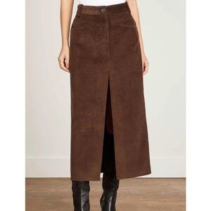 KHAITE - Neer Brown Corduroy Skirt S